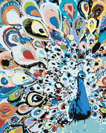 Painting by Numbers - Painted Peacock II, 80x100 cm, without frame and without canvas switching off - Painting by Numbers