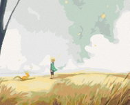 Painting by Numbers - The Little Prince on the Plain, 100x80 cm, without frame and without switching - Painting by Numbers