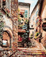 Painting by Numbers - Ancient Town, 80x100 cm, stretched canvas on frame - Painting by Numbers