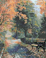 Painting by Numbers - Park in November, 40x50 cm, stretched canvas on frame - Painting by Numbers
