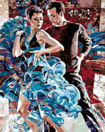 Painting by Numbers - Unrestrained Dance, 80x100 cm, without frame and without turning off the canva - Painting by Numbers