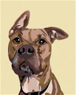 Painting by Numbers - Dog with a Trapped Ear, 80x100 cm, stretched canvas on frame - Painting by Numbers