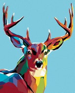 Painting by Numbers - Deer View, 40x50 cm, without frame and without turning off the canvas - Painting by Numbers