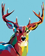 Painting by Numbers - Deer View, 80x100 cm, without frame and without turning off the canvas - Painting by Numbers