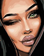 Painting by Numbers - Wink, 40x50 cm, without frame and without switching off the canvas - Painting by Numbers