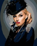 Painting by Numbers - Woman in Black, 40x50 cm, stretched canvas on frame - Painting by Numbers