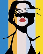Painting by Numbers - Looking Lady, 80x100 cm, without frame and without canvas shut off - Painting by Numbers