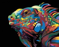 Painting by Numbers - Iguana, 100x80 cm, stretched canvas on frame - Painting by Numbers