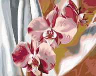 Painting by Numbers - Pink Orchid, 100x80 cm, without frame and without canvas switching off - Painting by Numbers