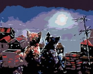 Painting by Numbers - Kittens on the Roof, 50x40 cm, without frame and without switching off the can - Painting by Numbers