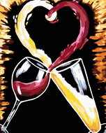 Painting by Numbers - Glasses, 40x50 cm, stretched canvas on frame - Painting by Numbers