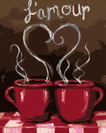Painting by Numbers - French Coffee, 40x50 cm, without frame and without turning off the canvas - Painting by Numbers