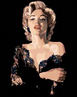 Maľovanie podľa čísel – Marilyn v čiernych šatách, 40 × 50 cm, napnuté plátno na ráme - Maľovanie podľa čísel
