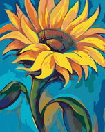 Painting by Numbers - Large Sunflower, 80x100 cm, stretched canvas on frame - Painting by Numbers