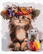Painting by Numbers - Like a Cat and Mouse, 40x50 cm, stretched canvas on frame - Painting by Numbers