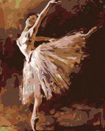 Painting by numbers - Ballerina standing on one leg, 40x50 cm, without frame and without turning off - Painting by Numbers