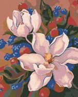 Painting by Numbers - Blooming Lilies, 80x100 cm, without frame and without switching off the canvas - Painting by Numbers