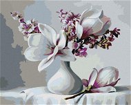 Painting by Numbers - Magnolias, 50x40 cm, off canvas on frame - Painting by Numbers