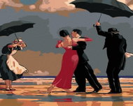 Painting by Numbers - Dancing on the Beach I, 100x80 cm, without frame and without turning off the c - Painting by Numbers