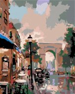 Painting by Numbers - Arch in a Town, 80x100 cm, stretched canvas on frame - Painting by Numbers