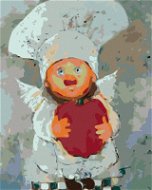 Painting by Numbers - Chef with Pumpkin, 80x100 cm, stretched canvas on frame - Painting by Numbers