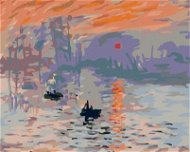 Maľovanie podľa čísel – Východ slnka (C. Monet), 50 × 40 cm, vypnuté plátno na rám - Maľovanie podľa čísel