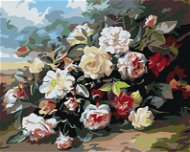 Painting by Numbers - Wild Roses, 100x80 cm, stretched canvas on frame - Painting by Numbers