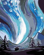 Painting by numbers - Aurora Borealis, 40x50 cm, without frame and without switching off the canvas - Painting by Numbers