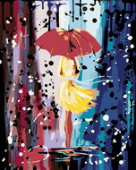 Painting by Numbers - Mannequin with Umbrella, 40x50 cm, stretched canvas on frame - Painting by Numbers