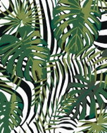 Painting by Numbers - Tropical Leaves, 80x100 cm, without frame and without turning off the canvas - Painting by Numbers
