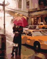 Painting by Numbers - Farewell at the Taxi, 80x100 cm, without frame and without turning off the can - Painting by Numbers