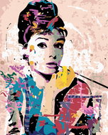 Painting by Numbers - Audrey Hepburn, 40x50 cm, unframed and unframed - Painting by Numbers