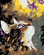Painting by numbers - Cat in meadow flowers, 40x50 cm, without frame and without turning off the can - Painting by Numbers