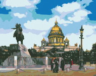 Painting by Numbers - St. Petersburg, 100x80 cm, stretched canvas on frame - Painting by Numbers