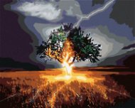 Painting by Numbers - When Lightning Strikes the Tree, 50x40 cm, stretched canvas on frame - Painting by Numbers