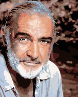 Painting by Numbers - Sean Connery, 40x50 cm, stretched canvas on frame - Painting by Numbers