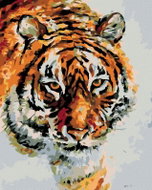 Painting by numbers - Tiger in the snow, 40x50 cm, without frame and without switching off the canva - Painting by Numbers
