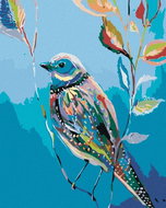 Painting by numbers - Painted bird, 40x50 cm, without frame and without turning off the canvas - Painting by Numbers
