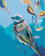 Painting by numbers - Painted bird, 80x100 cm, without frame and without canvas switching off - Painting by Numbers