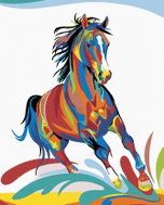 Painting by Numbers - Colour Horse, 40x50 cm, without frame and without switching off the canvas - Painting by Numbers