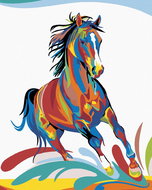Painting by Numbers - Color Horse, 80x100 cm, stretched canvas on frame - Painting by Numbers