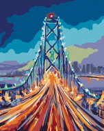 Painting by Numbers - On the Bridge, 40x50 cm, without frame and without turning off the canvas - Painting by Numbers
