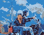 Painting by numbers - Motorcycle ride, 100x80 cm, without frame and without switching off the canvas - Painting by Numbers