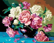 Painting by Numbers - And Peonies Again, 100x80 cm, without frame and without turning off the canvas - Painting by Numbers
