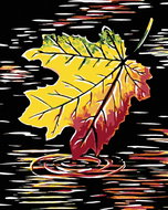 Painting by Numbers - Autumn Leaf, 40x50 cm, stretched canvas on frame - Painting by Numbers