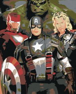 Painting by numbers - Avengers, 40x50 cm, without frame and without turning off the canvas - Painting by Numbers