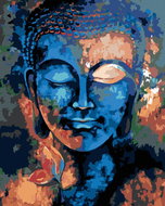 Painting by Numbers - Colored Buddha, 40x50 cm, without frame and without turning off the canvas - Painting by Numbers