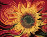 Painting by Numbers - Sunflower Flower, 100x80 cm, without frame and without switching off the canva - Painting by Numbers