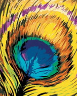 Painting by Numbers - Peacock Quill, 40x50 cm, without frame and without turning off the canvas - Painting by Numbers