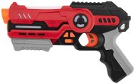 Pistole 2 Stück mit Visier Plastik 25cm batteriebetrieben mit Sound und Licht mit Box 46x33x6cm - Spielzeugpistole
